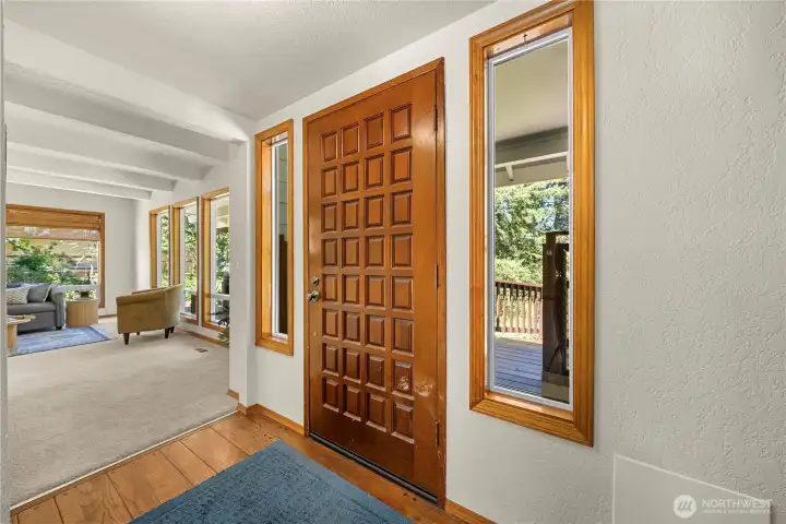 To the right is our first living area.