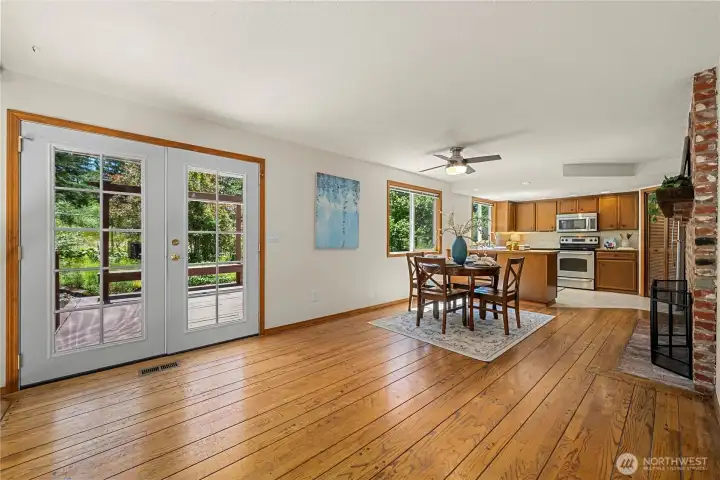 Spacious dining area for family meals and celebrations.