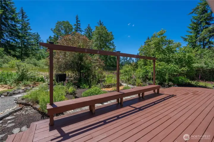 Large deck extends your living space outdoors.