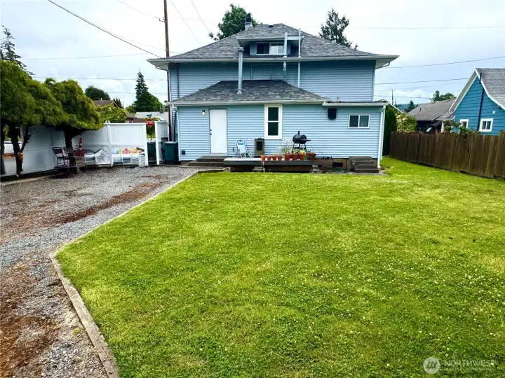 Large back yard