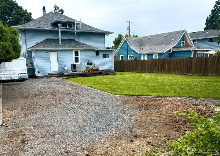 Parking space in rear yard