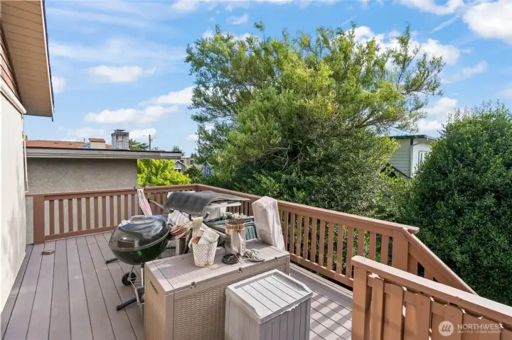 Unit 4709 freshly painted deck and railings