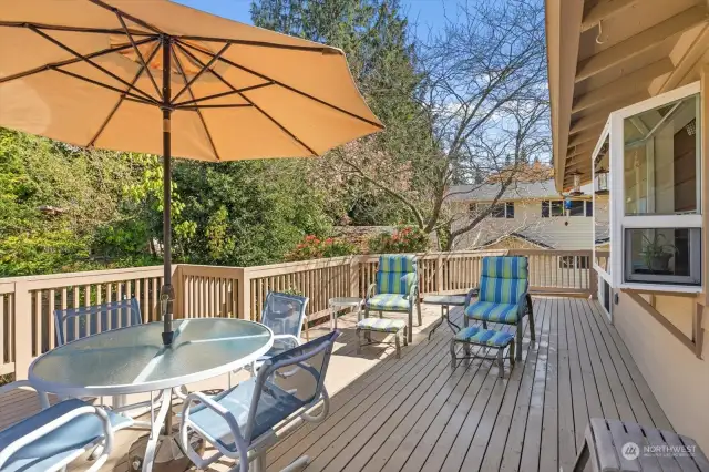 You'll love the outdoor space at this home.  The deck is beautiful and large enough for gatherings, on the lower level there is room for all your gardening desires......or just a wonderful yard and lawn to enjoy!