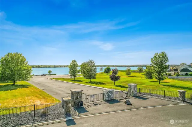 Private park and boat launch for neighborhood residents.