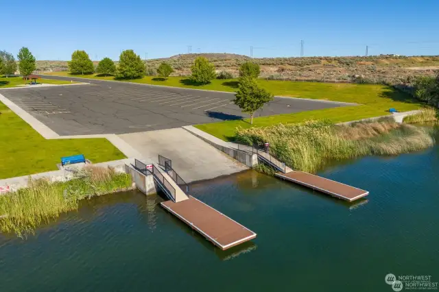 Private boat launch for residents.