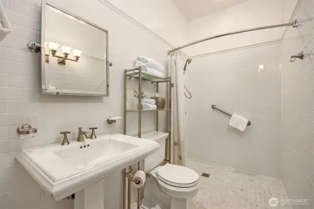 3/4 bath next to the office
