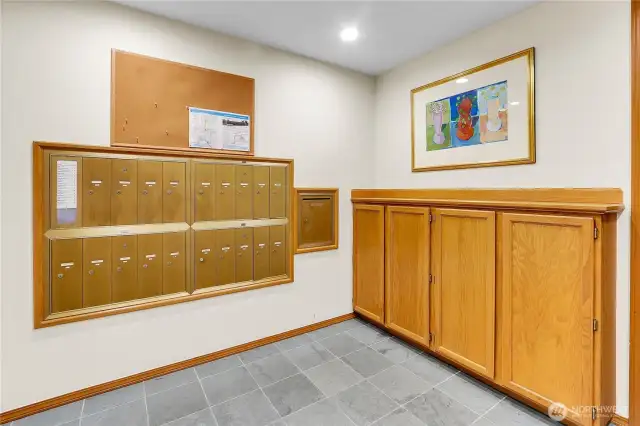 mail area in the lobby