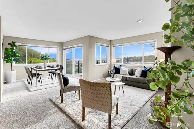 Plenty of space for all of your furniture and lots of windows to take in the stunning views