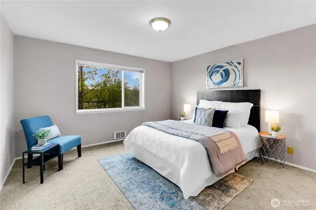 the primary suite has plenty of space