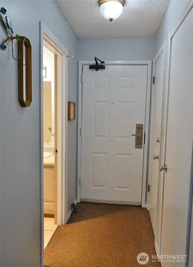 Entry.  Locked Owner's Closet to the right.  Bathroom is to the left.