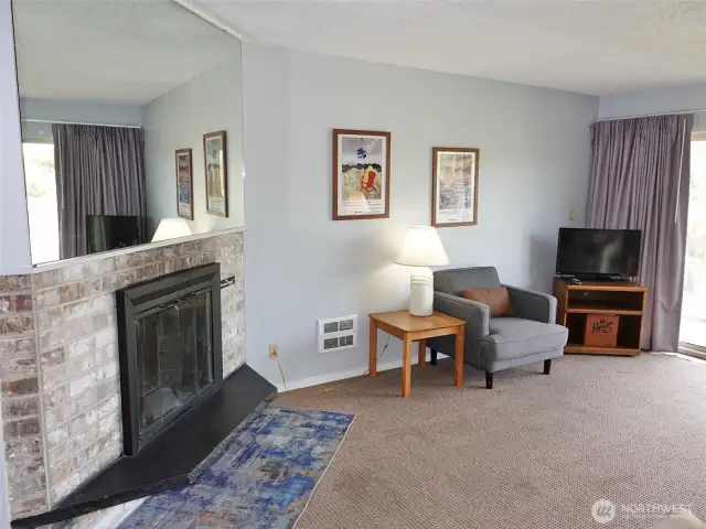 Wood-burning Fireplace (presto log only).