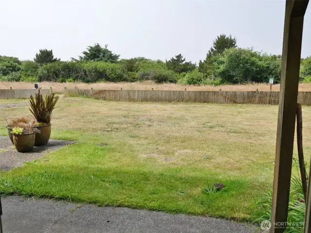 View of the Hotel's Backyard and the Dunes behind the Property ~ taken from #115's Patio.