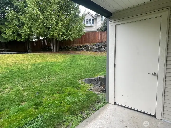 back patio/storage