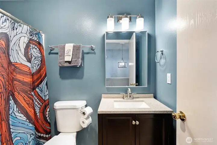 Guest full bath on the main-level.