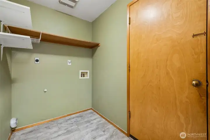 Utility room. Door leads to the garage.