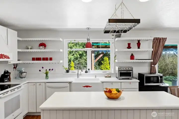 Imagine yourself preparing a meal in this delightful kitchen!