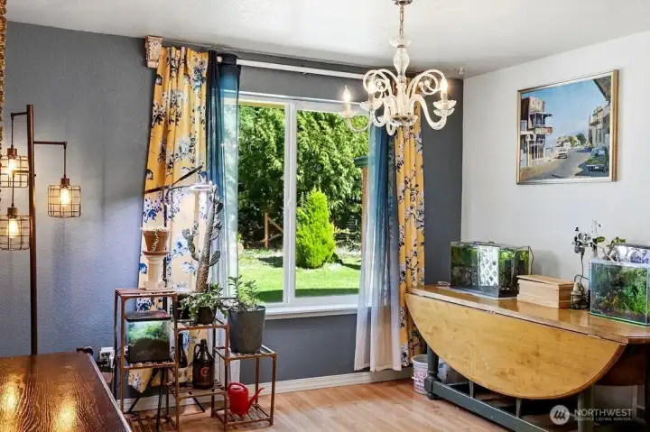 Dining room has great natural lighting