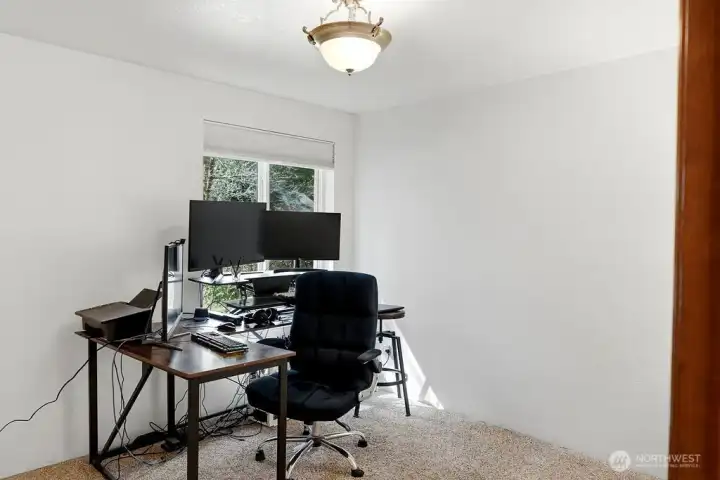 Bedroom two is currently being used as office, great versital space