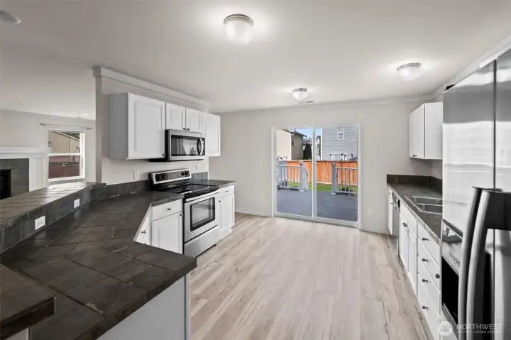 Functional kitchen with plenty of counter space