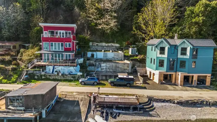 There are already house plans to get you started building on the existing foundation on this waterfront lot.