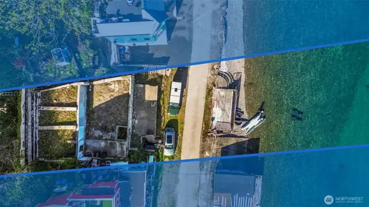 This is an approximation of the property lines. This lot includes the deck over the water and tidelands.