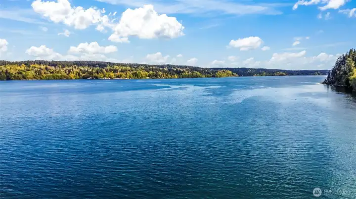 The beautiful Colvos Passage is the portion of the Puget Sound that passes between the Kitsap Peninsula and Vashon Island.