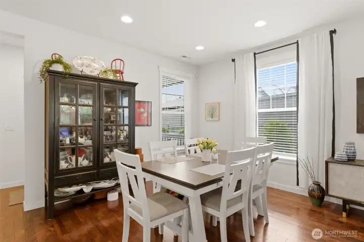 Dinning area with views of the back patio.