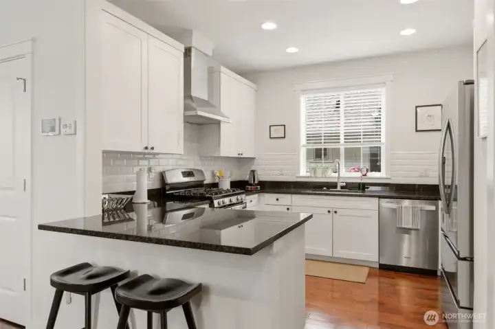 Additional countertop seating.