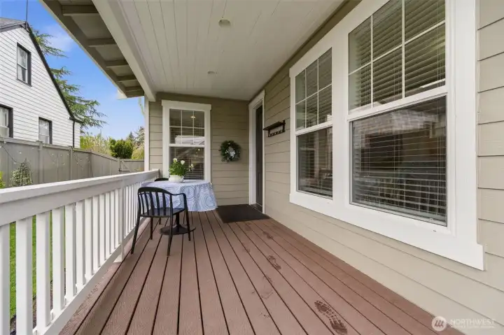 Large back porch allows for the perfect spot to enjoy the outdoors year round.