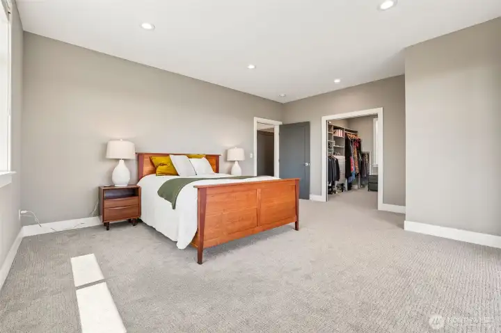 Spacious primary bedroom