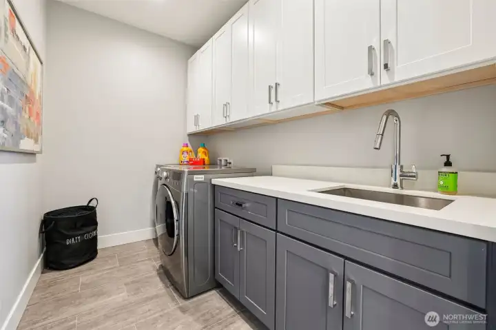 Upstairs laundry room