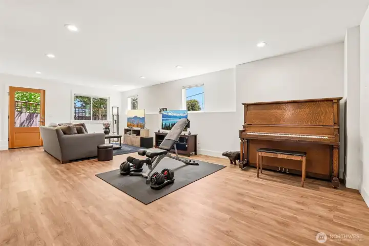Lower level flex space/living room