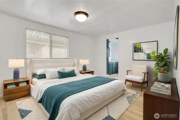 Virtually Staged Primary Bedroom