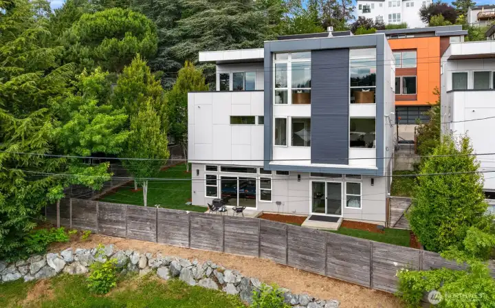 Arguably the best lot in the enclave of fine homes, this one features a fenced yard, level entry and territorial views.