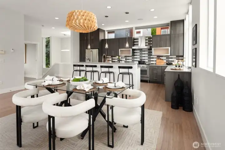 The dining room can handle the largest of dinner parties to candle lit special occasions.