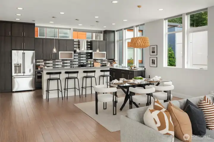 This angle shows how much room there is to expand the dining room for those wonderful gatherings that demand more space.