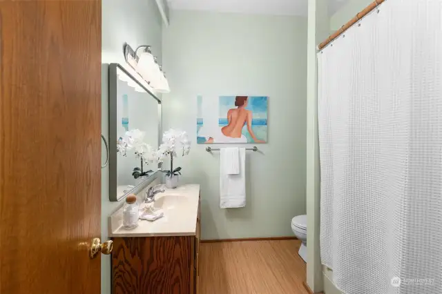 Spa-Like Family Room Bathroom
