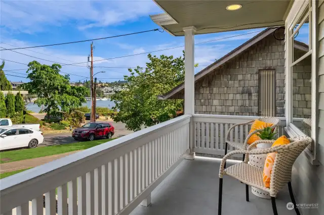 Begin and end your day on this tranquil porch.