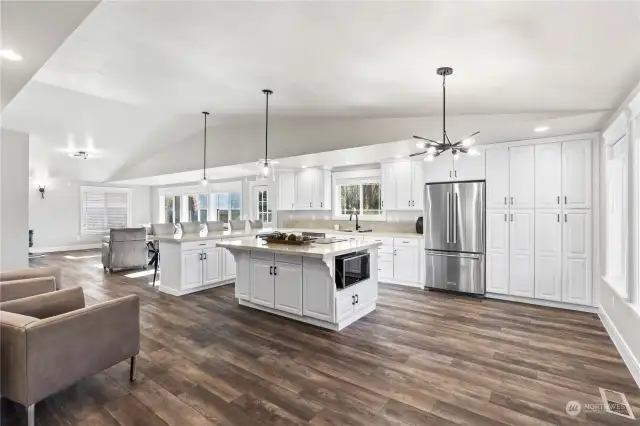 Lounge dining space.  Pull-out drawers in most cabinets.