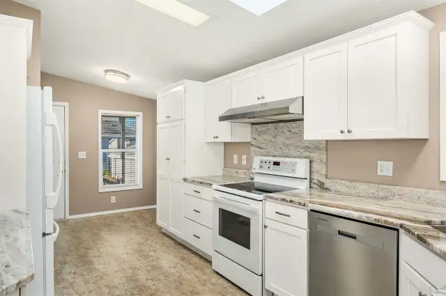 New White Kitchen, Granite Countertops