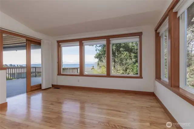 Spacious living space with natural light