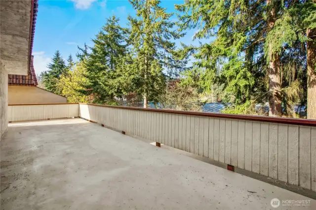 Great outdoor living space with the oversized deck.