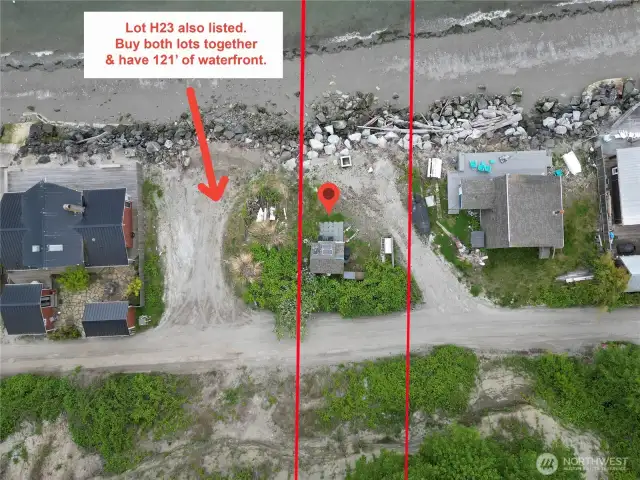 Lot H-22, beautiful waterfront lot with gorgeous beaches & amazing sunsets. Lot to the left is also for sale, buy them together for 120+' of waterfront property!