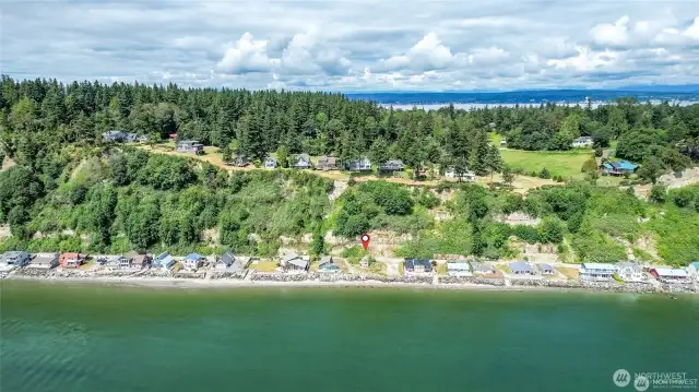 Aerial from the water