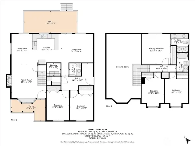 Floor Plan of Each Level of the Home.