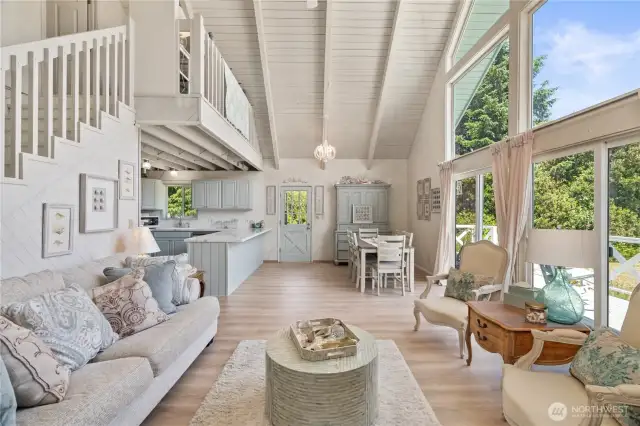 Floor to ceiling windows letting all of the natural light in