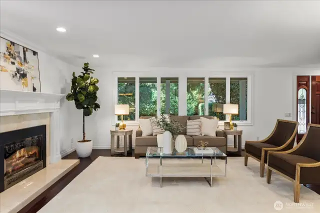This home has canned lighting and Anderson windows in the formal areas.
