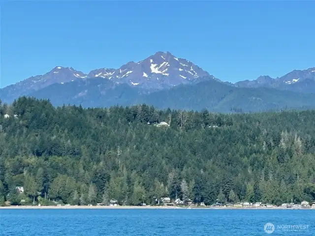 View of Mt Washington from community beach.