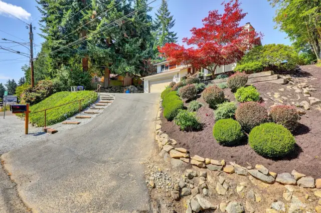 Thoughtfully landscaped.
