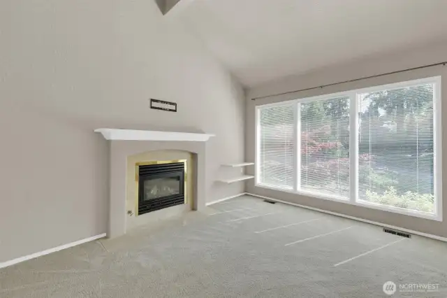 Cozy fireplace.